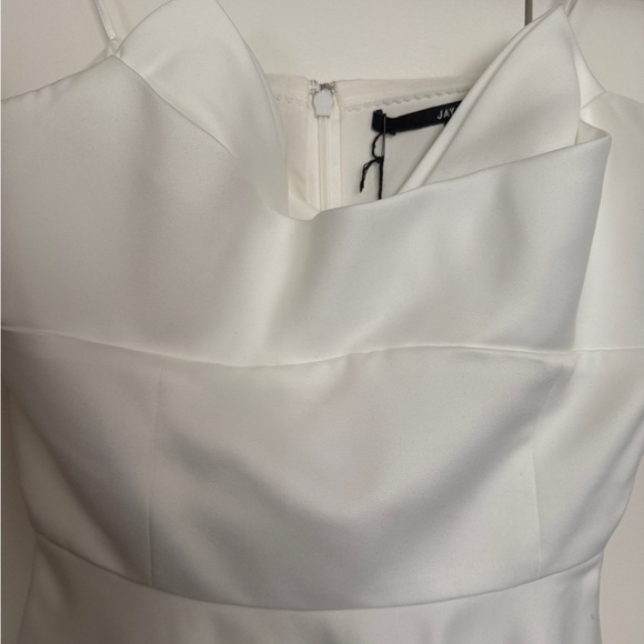 NWT | JAYGODFREY White midi Strapless Dress with Sweetheart Neckline Size 6 - Picture 6 of 13
